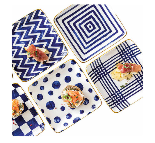 Appetizer Square Plates 6-pack